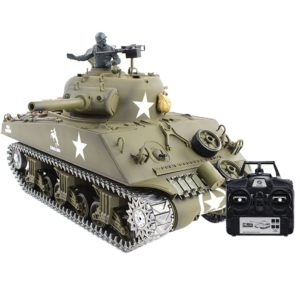RC Tank American M4A3 Sherman Military Tank 1:16