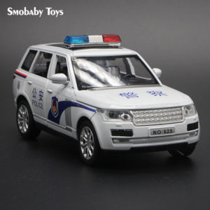 Diecast Police Car 1:32 Scale Range Rover Siren Police Model Luxury SUV Toy