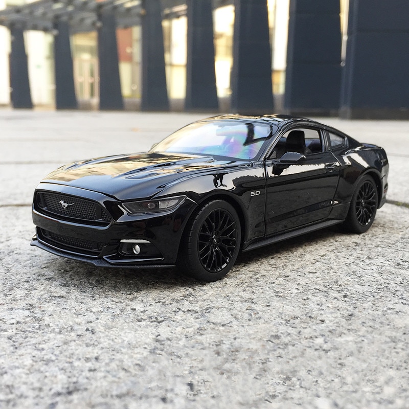 Ford Mustang GT Diecast Model 1:24 Scale 2015 Black sports car - Free ...