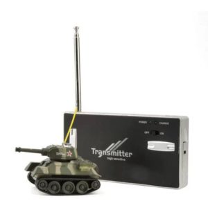 Mini RC Tank Model Electronic Radio Controlled 1:72 4CH