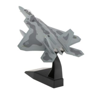 Diecast F-22 Aircraft Model 1:100th Alloy Fighter Raptor W/ Stand