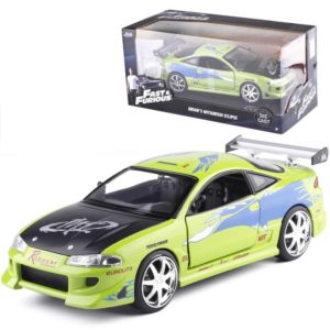 Fast And Furious Green Mitsubishi Japan Eclipse 1995 Sports Car Model 1:24 Scale