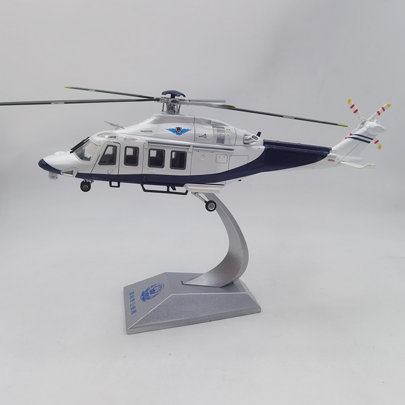 Diecast Helicopter Police Aircraft 36CM 1/32 scale Air Force AgustaWestland AW139 Helicopter Millitary Aircraft