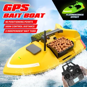 RC Bait Boat Yellow V020 GPS Auto Return 2KG Loading